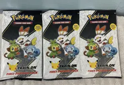 Pokemon TCG First Partner Pack - Galar 3 Jumbo Cards + 2 Booster Packs Lot of 3 820650809613 - Image 1