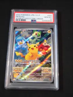 PSA 10 Pokemon Card Pikachu Scarlet & Violet promo 001/SV-P Japanese - Image 1