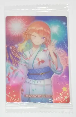 Takanashi Kiara Yukata Sealed Metallic Vol. 3 Wafer Card - Bandai - Hololive - Image 1