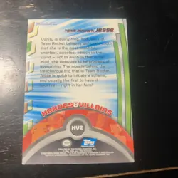 Topps 1999 Team Rocket Jesse Pokemon TV Card HV2 Blue Label (LP) - Image 2