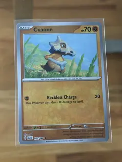 Cubone 104/165 151 Reverse Holo Pokemon Card - Image 1