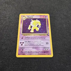 Pokemon TCG Fossil Set Hypno Cosmic Holo Rare Card 8/62 - Image 1