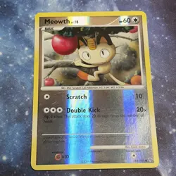 Meowth 114/147 Reverse Holo Pokemon Card - Diamond & Pearl Supreme Victors - Image 1