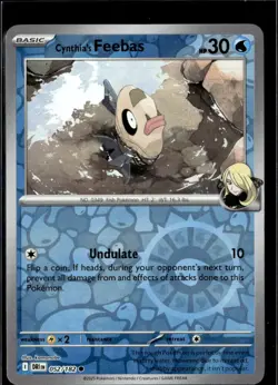 Pokemon Cynthia’s Feebas 052/182 Destined Rivals Reverse Holo 2 Card Lot - Image 1