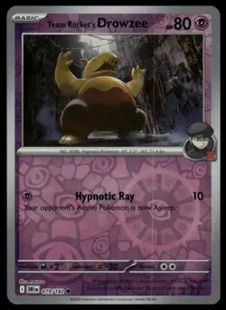 Team Rocket's Drowzee #079/182 SV10: Destined Rivals Reverse Holo Pokemon Card - Image 1