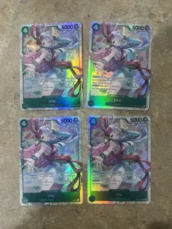One Piece OP13-023 Uta Super Rare (SR) Play Set 4x Card NM-MT English (b) - Image 1