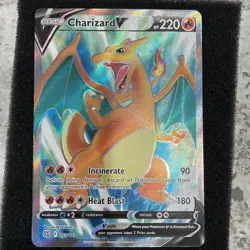 Pokemon TCG Charizard v Full Art Ultra Rare Card SWSH Brilliant Stars 153/172 - Image 1