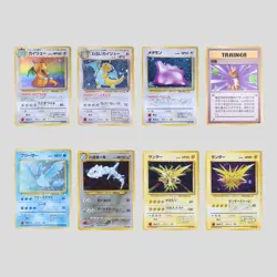 Japanese pokemon card old back vintage set 8 Dragonite Articuno Zapdos Steelix - Image 2