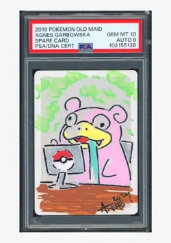 Pokemon PSA 10 AUTO 8 Spare Card Agnes Garbowska 2019 Old Maid Japanese - Image 1