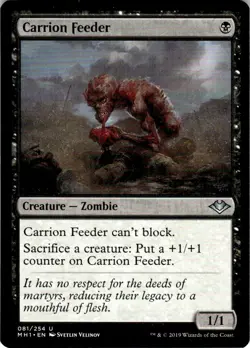 2019 Magic The Gathering Modern Horizons Carrion Feeder #81 Light Play - Image 1