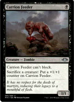 2019 Magic The Gathering Modern Horizons Carrion Feeder #81 Light Play - Image 1