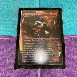 Kratos, God Of War MtG PlayStation Secret Lair Borderlss RainbowFoil NM #2207 - Image 3