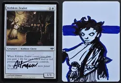 SKETCHED MtG Magic Scott Altmann_ Eventide _ Artist Proof _ KITHKIN ZEALOT _1/50 - Image 1