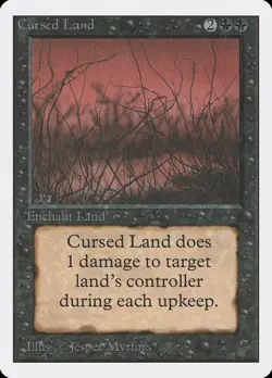Cursed Land Unlimited PLD Black Uncommon MAGIC THE GATHERING CARD ABUGames - Image 1