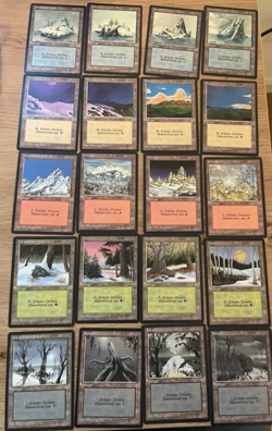 Eiszeit Ice Age Standardland Set Basic Land MtG Magic Karten snow covered Schnee - Image 1