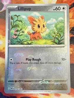 Pokemon Lillipup 074/086 MASTER BALL PATTERN Holo Foil WHITE FLARE 2025 NM/MINT - Image 2