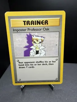 Pokemon TCG WOTC Base Set Imposter Prof Oak 73/102 Non Holo Rare Unlimited LP - Image 1