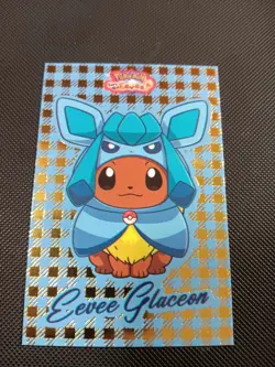 Pokemon Let's Go Eevee Database Peru Glaceon Eevee Gold Flannel Poncho US Seller - Image 1