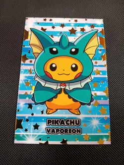 Poncho Pikachu Vaporeon Hood Gold Star Foil Attacks 2 Database Pokemon - Image 1
