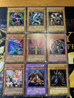 Vintage Yugioh Card Holo Collection 9 Cards #29 Secret Rares PSV IOC BPT LOD MRD - Image 1