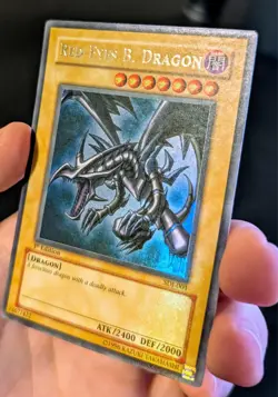Yu-Gi-Oh Red-Eyes B. Dragon SDJ-001 1st Edition MAX FULL HOLO BLEED MISPRINT - Image 2