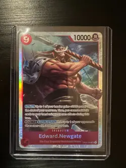 ONE PIECE Card Game EDWARD NEWGATE WHITEBEARD OP02-004 SR Paramount War english - Image 1