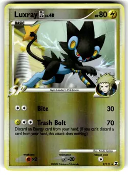Pokemon Card Luxray GL 9/111 Platinum Rising Rivals Reverse Holo Rare VLP - Image 1