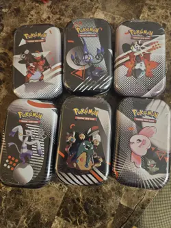 Pokemon Card Tins Lot Of 6 - Image 1