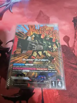 Buster Gundam LR Plus GD01-046 English Card Game TCG Alt Art Foil - Image 1