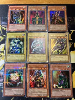 Vintage Yugioh Card Holo Collection 9 Cards #47 Ultra Rares IOC MFC LOB SDK MRD - Image 1