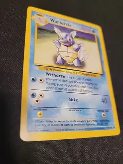Pokemon TCG Wartortle Base Set Unlimited Uncommon Card 42/102 LP Condition - Image 2