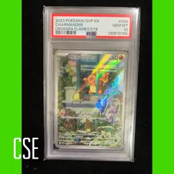 Pokemon Charmander TCG Scarlet & Violet Promo 044 Full Art Holo Card PSA 10. - Image 1