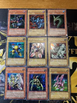 Vintage Yugioh Card Holo Collection 9 Cards #24 Prismatic Secret Rares - Image 1