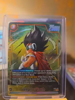Vegeta Youth FB08-092 Alternate Art Saiyan's Pride Dragon Ball English Card Fusi - Image 2