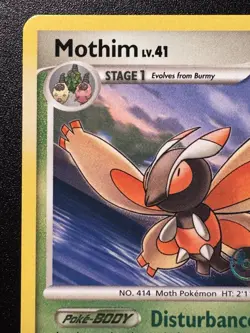 Prerelease Mothim 42/100 D&P Majestic Dawn Pokemon Card Rare Stamped LP - Image 3