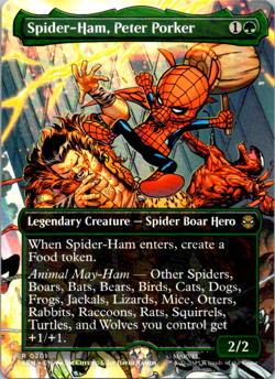 Spider-Ham, Peter Porker (Borderless) #201 || MTG - Marvel's Spider-Man || 2025 - Image 1