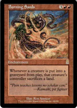 2001 Magic The Gathering Odyssey Burning Sands #180 Light Play - Image 1