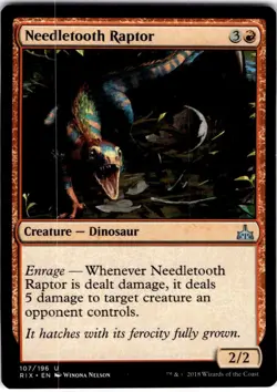 MTG Needletooth Raptor Rivals of Ixalan Uncommon #107 - Image 1