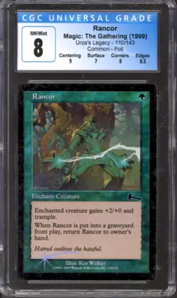 Magic MTG Urza's Legacy FOIL Rancor 110/143 CGC 8 NEAR MINT NM - Image 1