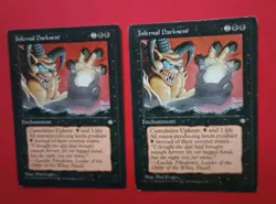 Magic the Gathering MTG Ice Age INFERNAL DARKNESS LP/EX & MP 1995 Nice! - Image 2