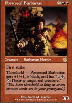 1 x Possessed Barbarian - Torment - Light Play - MTG - Image 1