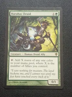 MTG Harabaz Druid Worldwake Regular Lightly played - Image 1