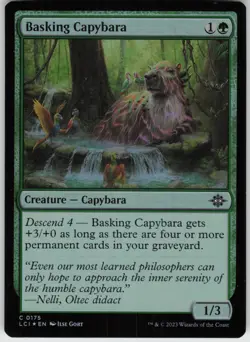 Foil Basking Capybara 175 The Lost Caverns of Ixalan C NM - Image 1