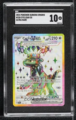 Cyclizar ex Ultra Rare Pokemon SV08: Surging Sparks SGC 10 GEM - Image 1