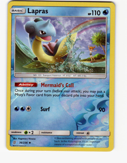 Pokemon TCG Lapras 36/236 Sm-Unified Minds Reverse Holo - Image 1