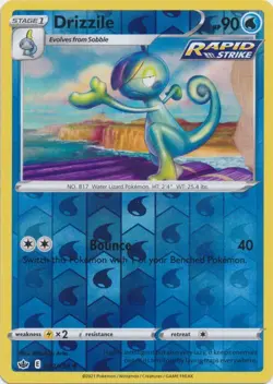 Reverse Holo Drizzile 042/198 Uncommon Chilling Reign Pokemon TCG - Image 1