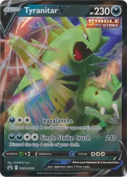 Holo Tyranitar V SWSH109 Sword & Shield Promo Pokemon TCG - Image 1