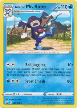 Galarian Mr. Rime 035/163 Rare Battle Styles Pokemon TCG - Image 1