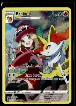 Braixen TG01/TG30 Ultra Rare Silver Tempest Trainer Gallery Pokemon NM - Image 1