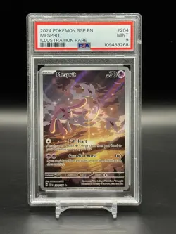 MESPRIT #204 ILLUSTRATION RARE 2024 POKEMON SSP EN SURGING SPARKS PSA 9 MINT - Image 1